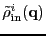 $\tilde{\rho}_{\text{in}}^i(\vec{q})$