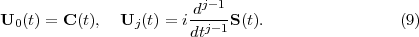                         dj-1
U0(t) = C(t),  Uj(t) = i-j-1S (t).                 (9)
                       dt
